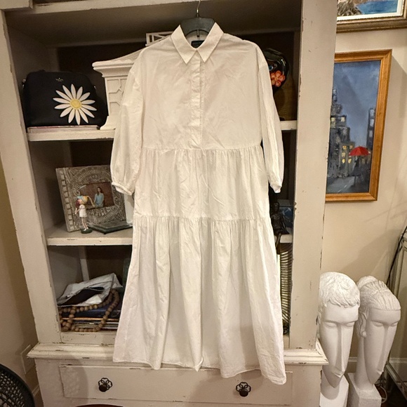 Modern Citizen delia cotton tiered white dress sz XS Small - Picture 2 of 4